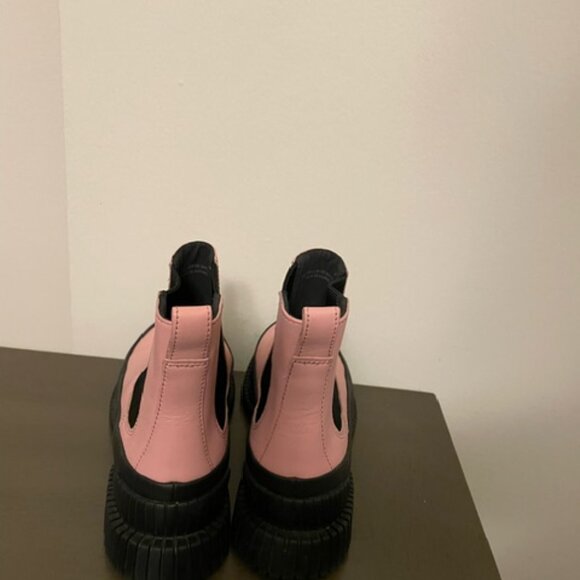 CAMPER Pull Tab Pix Round Toe Slip On BOOTS US 8 EU 38 PINK/BK - Picture 5 of 6